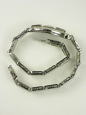 Art Deco Filigree Sapphire Bracelet