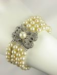 1950s Pearl and Diamond Antique Bracelet