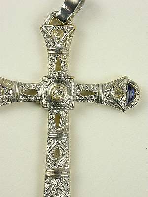 Art Deco Style Filigree Cross