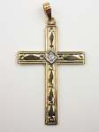 Rose Cut Diamond Cross