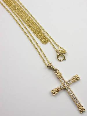Antique Cross with Orange Blossom Motif