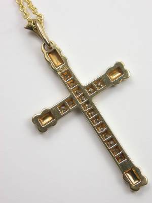 Antique Cross with Orange Blossom Motif