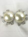 Estate Pearl and Diamond Earrings
