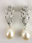Pearl and Diamond Antique Earrings
