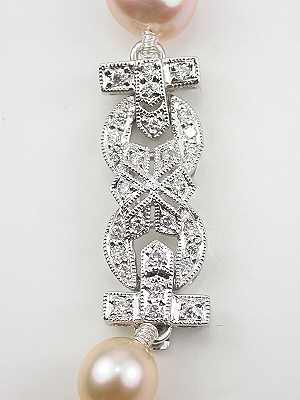 Antique Style Diamond Clasp for Pearls