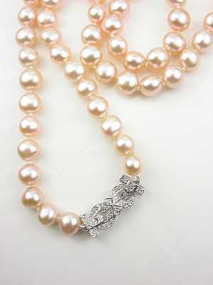 Antique Style Diamond Clasp for Pearls