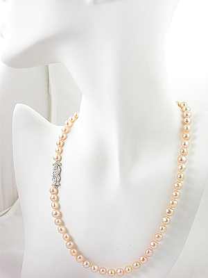 Antique Style Diamond Clasp for Pearls