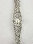Antique Filigree and Pearl Bar Pin