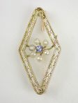 Edwardian Filigree Antique Pin