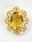 Citrine Estate Brooch
