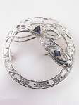 Retro Modern Brooch with Bow Motif