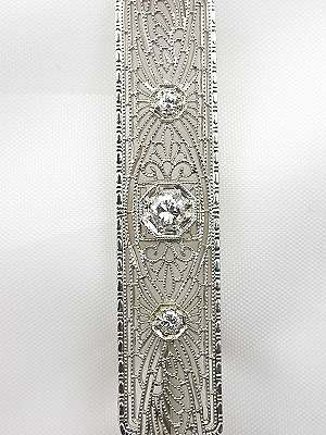 Pierced Filigree and Diamond Antique Brooch