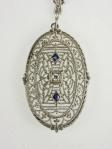 Antique Edwardian Filigree Pendant Necklace