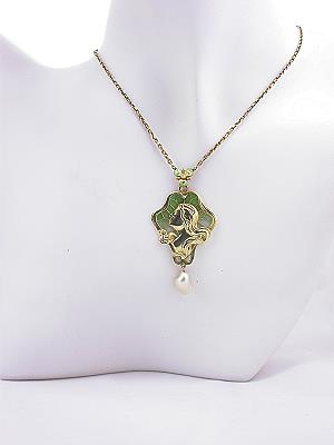 Vintage Pendant with Plique a Jour