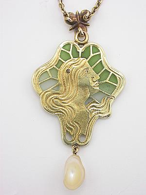 Vintage Pendant with Plique a Jour