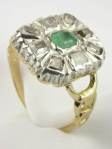 Antique Victorian  Emerald Engagement Ring