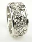 Platinum and Diamond Antique Wedding Ring