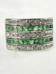Art Deco Emerald and Diamond Ring