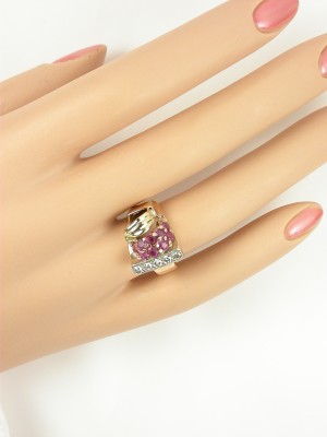 Retro Ruby Rose Gold Antique Ring