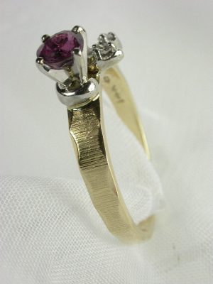 Estate Ruby Engagement Ring by A. Jaffe