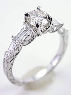 Dramatic Diamond Engagement Ring