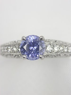Pierced and Engraved Engagement Ring