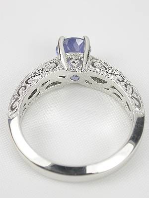 Pierced and Engraved Engagement Ring