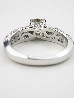 Pierced Filigree Engagement Ring