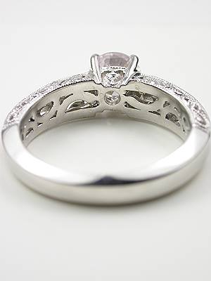 White Sapphire Filigree Engagement Ring