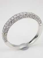 Paisley and Filigree Diamond Wedding Band