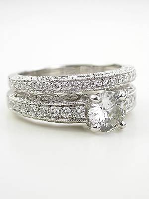 Paisley and Filigree Vintage Style Wedding Ring