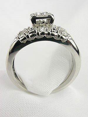1950s Diamond Wedding Ring Set, RG-1944