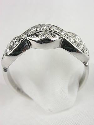 Vintage Retro Diamond Wedding Ring
