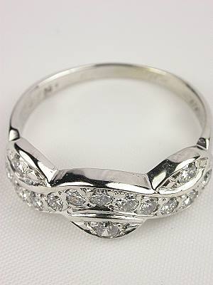 Vintage Retro Diamond Wedding Ring