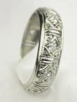 Antique Filigree and Diamond Wedding Ring
