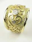 Wedding Ring with Byzantine Scroll Design
