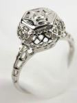 Engagment Ring with Lattice Filigree Design