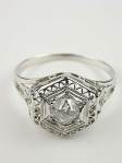 1930's Filigree Diamond Engagement Ring