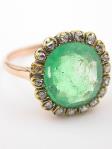 Victorian Emerald Antique Engagement Ring