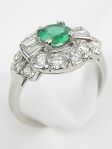 1950's Antique Emerald Engagement Ring