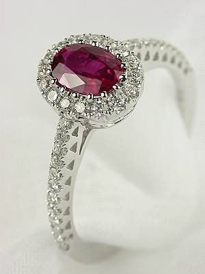 Contemporary Ruby Engagement Ring