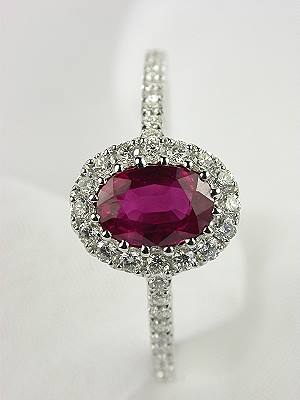 Contemporary Ruby Engagement Ring