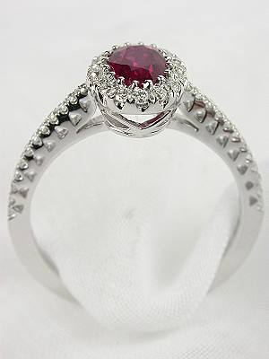 Contemporary Ruby Engagement Ring