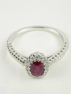 Contemporary Ruby Engagement Ring