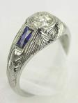 1920's Antique Engagement Ring with Wheat Design