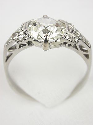 Vintage Engagement Ring with Old Mine Cut Diamond