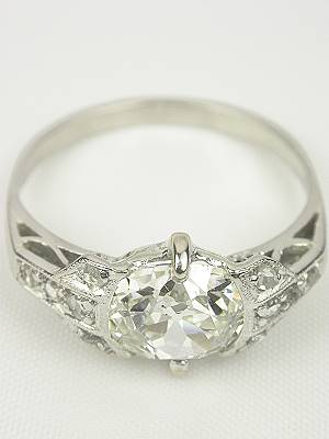 Vintage Engagement Ring with Old Mine Cut Diamond