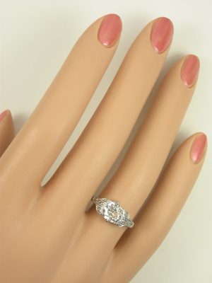 Vintage Engagement Ring with Old Mine Cut Diamond