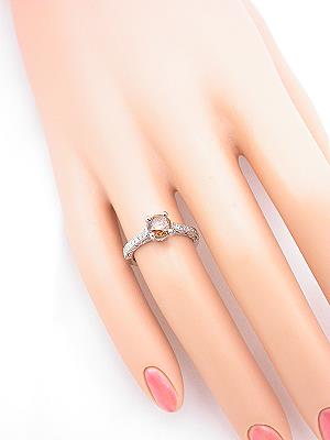 Filigree Engagement Ring with Paisley Swirls