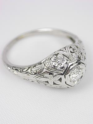 Antique Diamond Engagement Ring by Belais